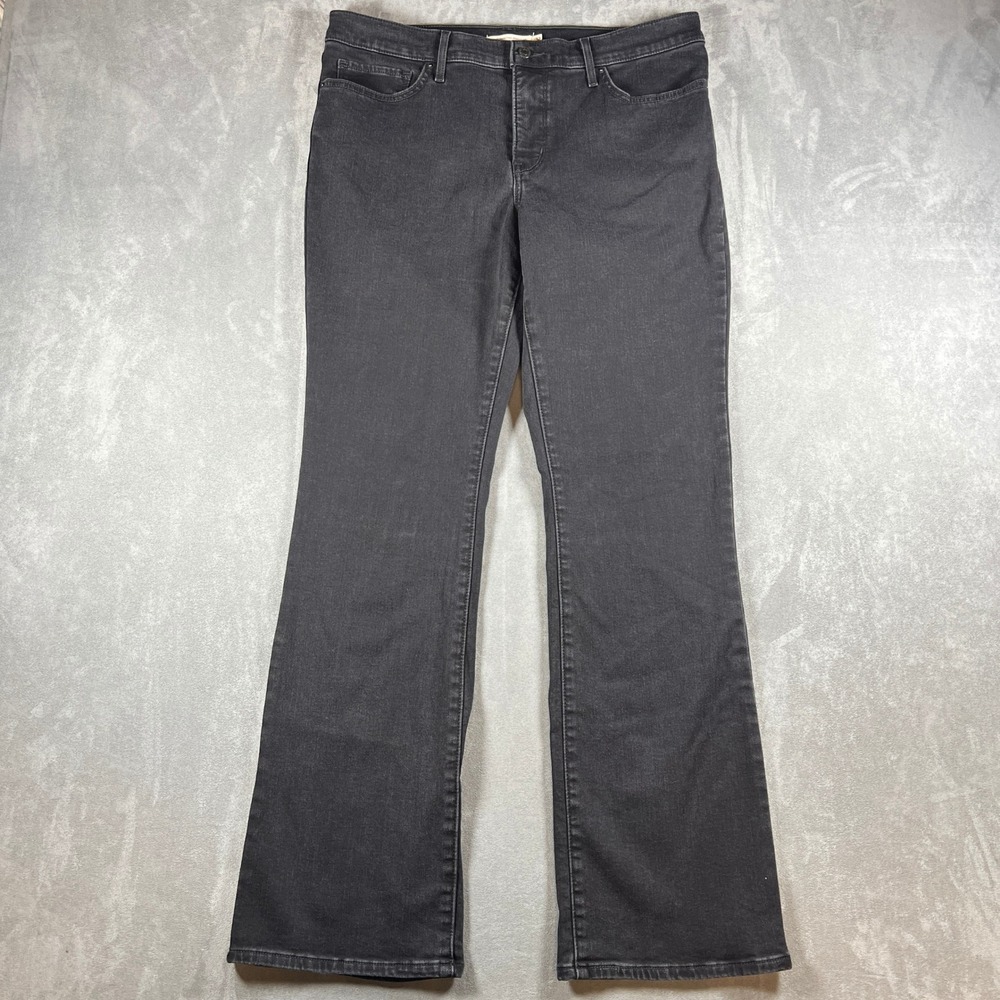 Levis 315 Shaping Bootcut Jeans Womens 32 Black Mid Rise Denim